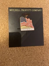 Mitchell Proffitt Company United States Flag Waving Enamel Pin Veteran