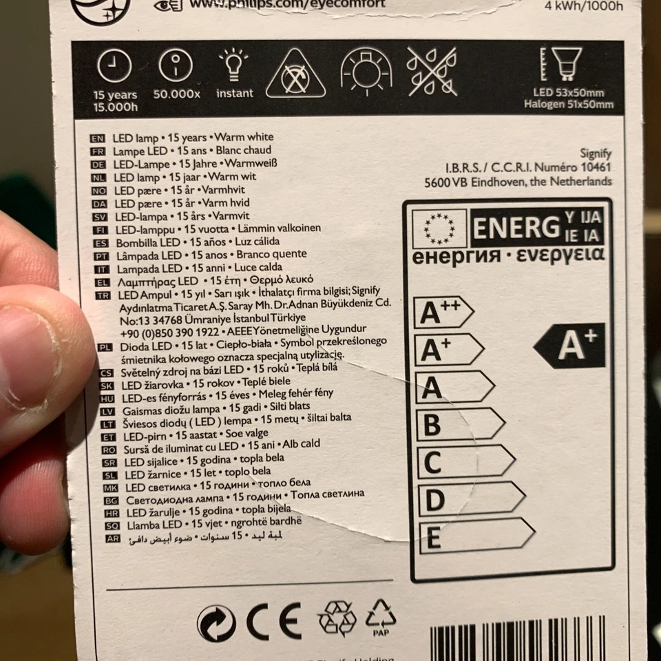 Philips LED 3.5w GU10 - Image 2 of 3