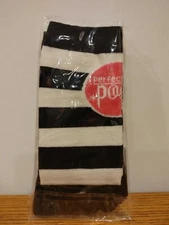 Perfectly Posh Black & White Striped Toes Socks (NEW) RARE!