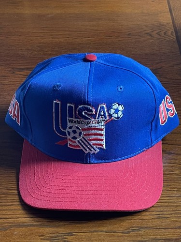Vintage 94 World Cup Soccer Snapback Hat/Cap Team USA Red White Blue - Picture 12 of 12