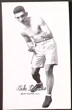 1923 Mike Dundee Rock Island IL American Boxer Postcard