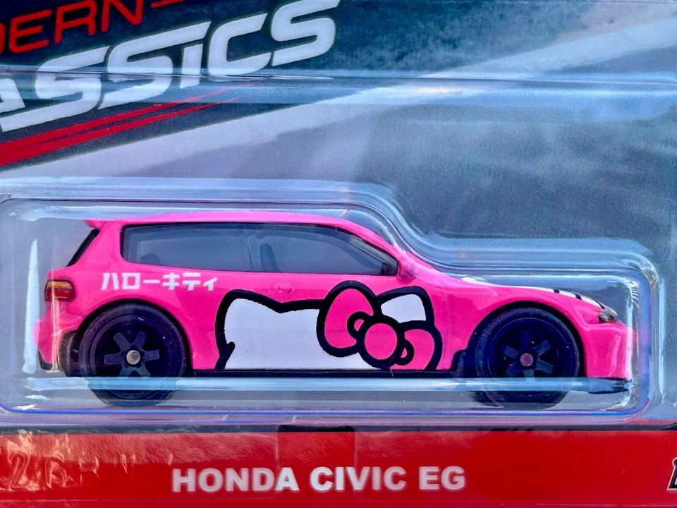 Hot Wheels Modern Classics 1/5 FPY86 Honda Civic EG Hello Kitty - Pink - Image 3 of 4