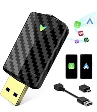 Mini Wireless Carplay Adapter with Fast Stable 5Ghz WiFi Bluetooth Connection