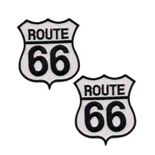 Route 66 Highway Sign (2-Pack) Iron On Patch