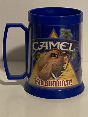 camel cigarettes 75th anniversary Vintage Joe Camel Cigarettes 75th Anniversary Mug Thermo-Serv 1988 Cup Mug
