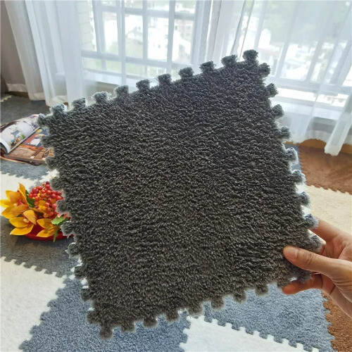 Anti-Schock Matte für Babys Puzzlematte Wohnzimmer Schlafzimmer Plüsch Pad Plüschteppich - Bild 13 von 18