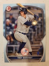 2023 Bowman Paper Base Sky Blue #BP-119 Trey Sweeney /499 Yankees Parallel