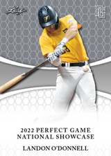Landon O'donnell 10 ct lot 2022 Leaf Perfect Game Nike All American Rookies
