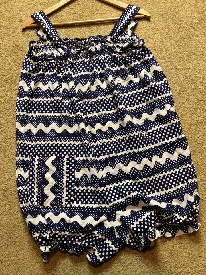 Pantalones Cortos Vintage Años 60 70 Hechos en EE. UU. Payaso Rayas Bloomer Mini Mameluco Mod Gogo L Foto 2 de 4