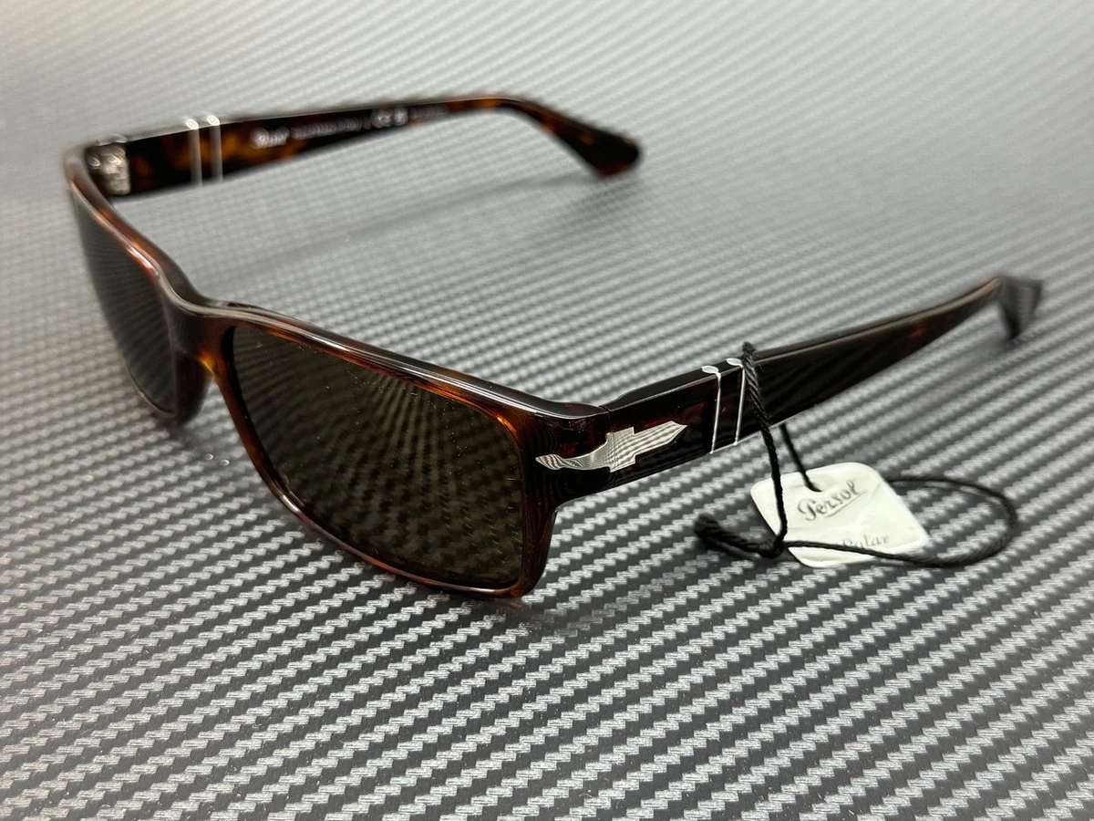 PERSOL PO2803S 24 57 Havana Rectangle Men's 58 mm Polarized Sunglasses