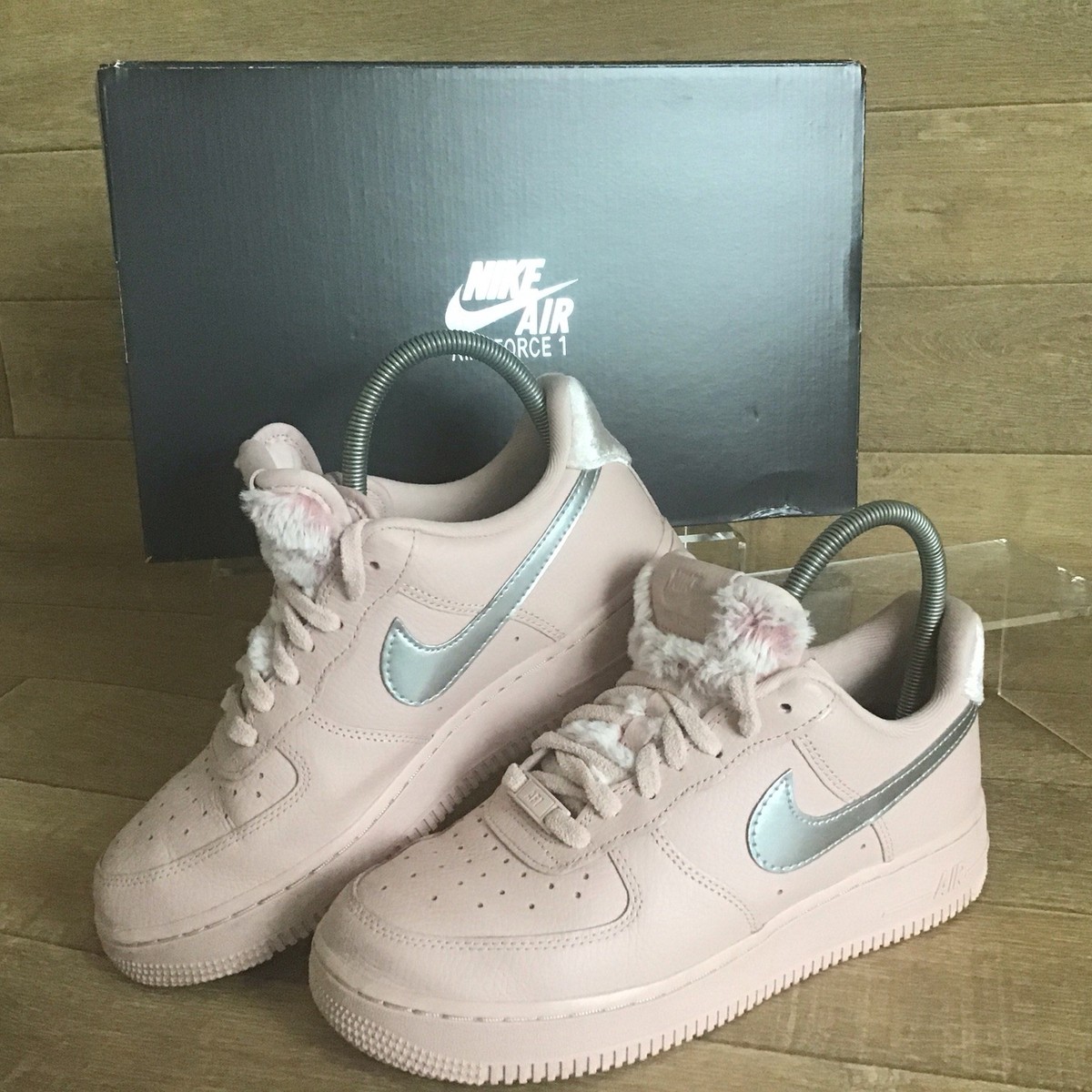 pink fluffy nike air force