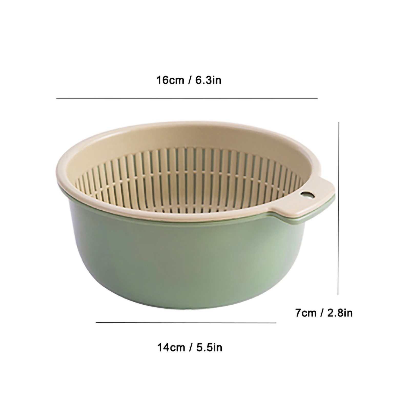 Double Layer Vegetable Washing Basket Fruit Drain Basket Kitchen Strainer Basket