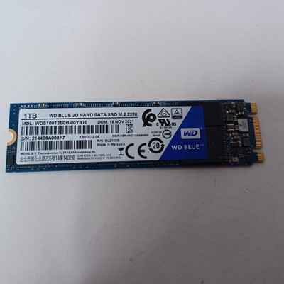 Western Digital WD Blue SATA, 1TB M.2 2280 Internal SSD  (1 HOUR ON) WDS100T2B0B