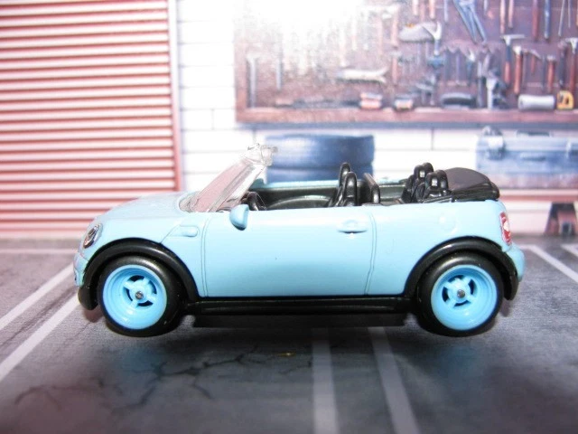 2025 Matchbox 2010 Mini Cooper S Cabrio - Blue, w/Real Riders Wheel Swap - Image 2 of 4