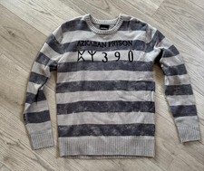 Harry Potter Unisex Gray Striped Prisoner of Azkaban Sweater - Size XS