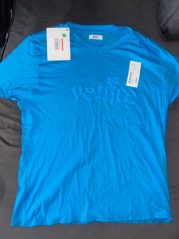 ERL Venice Be XL Designer Fitted Short Sleeve T Shirt Brand New