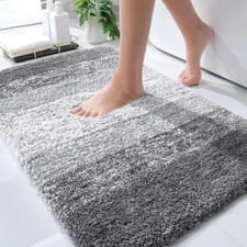 OLANLY Bathroom Rugs Mat 30x20, Extra Soft Absorbent Microfiber Bath Rugs,Rubber