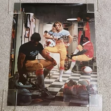 1983 Stroh's Beer Poster Football Vintage Advertising Size 24x30 Locker Room 