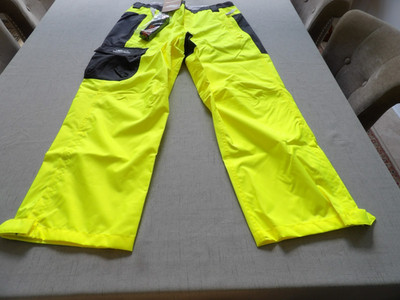 Grundens Weather Watch Pants Hi-Vis Yellow Size large Fishing Pant New With Tags