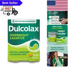 Predictable Relief Stimulant Laxative - Bisacodyl 5mg, 100 Tablets for Travel