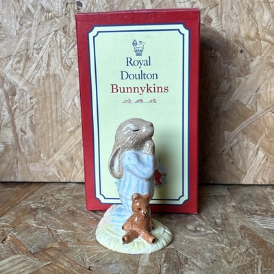 Royal Doulton Bunnykins Bedtime Rabbit 8 cm New Old Stock - Originalverpackt