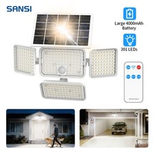 SANSI 10W PIR Motion Sensor Solar Security Light Waterproof Outdoor Floodlight