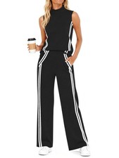 2 Piece Lounge Set Women Travel Outfits Casual Tracksuit Jogging Sweat Active...