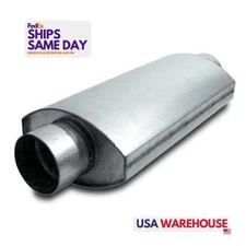 Dynatech DTH776-14302 Oval 14 in Long Steel Muffler Performance Racing Parts