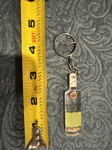 Bacardi Limon Original Citrus Rum Keychain Lucite Bottle