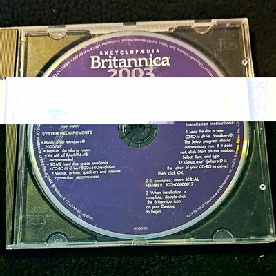 Encyclopaedia Britannica 2003 Ready Reference CD-ROM, English, Windows 2000/XP - Image 1 of 3