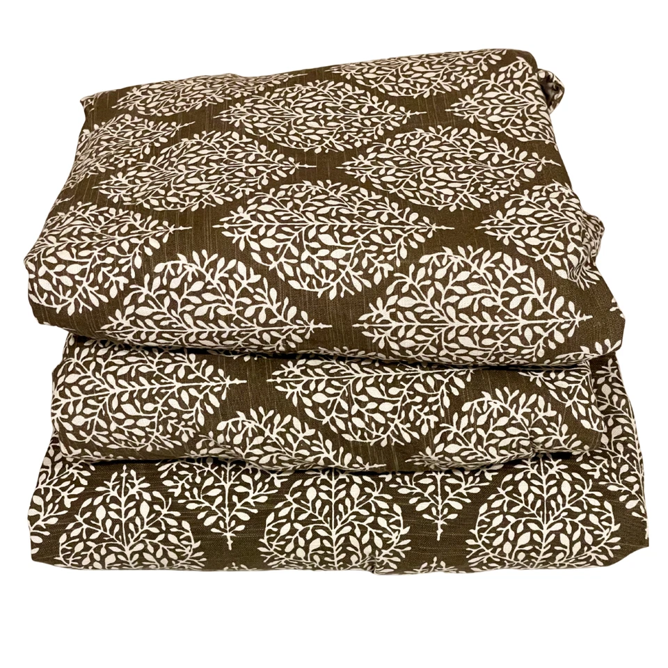 Panel de cortina superior con lengüeta estampado de hojas del mercado mundial 48x84 cortinas de ventana 3 paneles Foto 2 de 4