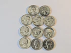 Mixed Lot of 11 Washington 90% Silver Quarters 40's & 50's