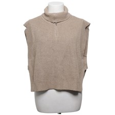 Pullunder, Größe: M, Beige, Sonstiges, Rippenstrick, Damen #L7V