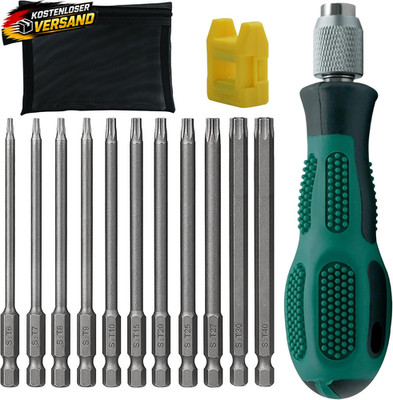 Torx Schraubendreher Set magnetisch für Akkuschrauber T6-T40 in Aufbewahrung