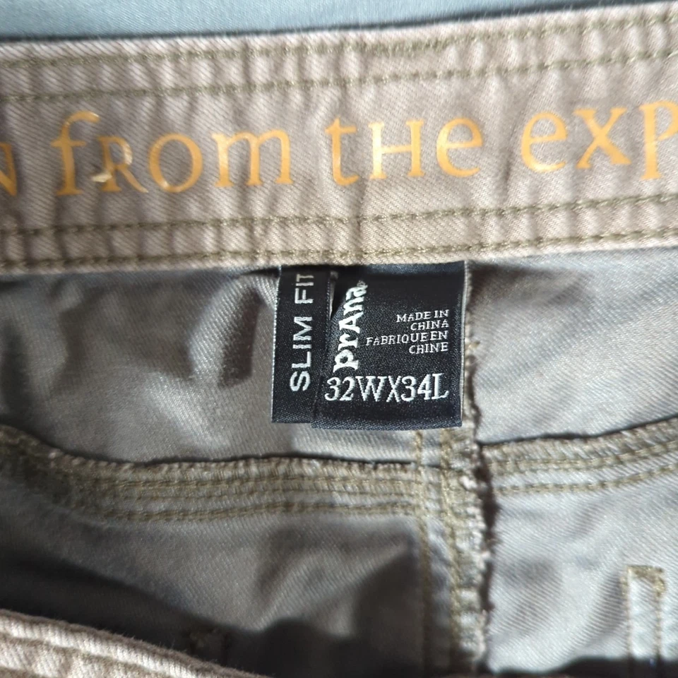 Брюки мужские prana 32x34 (32x32) коричневые приталенные эластичные повседневные Chino - Изображение 4 из 4