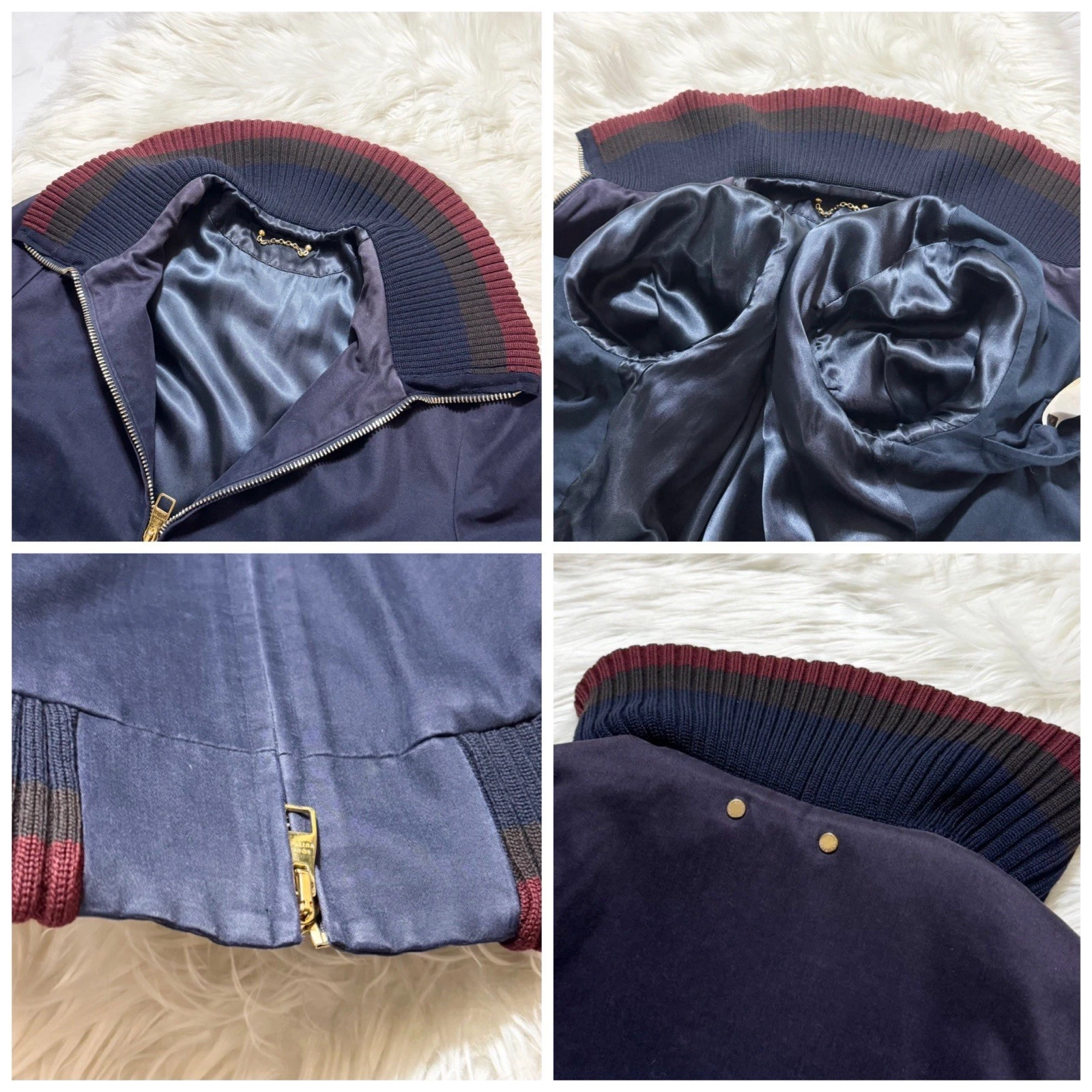 LOUIS VUITTON（LV） Autentica giacca blusa Louis Vuitton passerella costola commutazione sfumata 44 LV