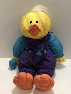 Vintage ParaCutes Nylon Plush Duck Easter International Silver Company with Egg