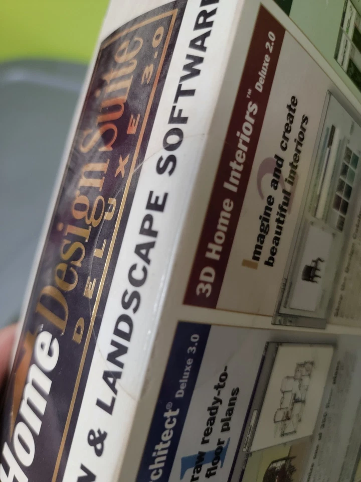 Broderbund NEW Sealed 3D HOME DESIGN SUITE Deluxe 3.0 CD-ROM Windows PC 1990s  - Image 4 of 4