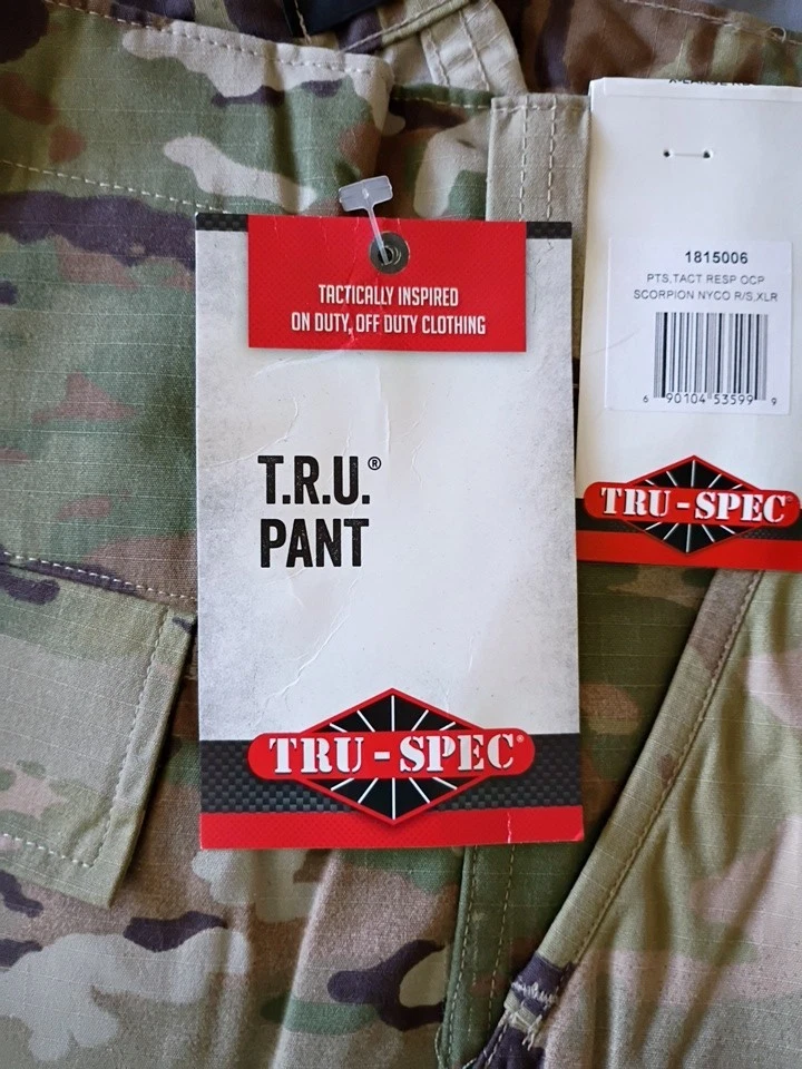 Tru-Spec T.R.U. Men Size XLarge Regular Green Camo Cargo Pants Cotton Blend NWOT - Image 3 of 4