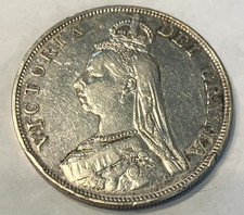 elf Great Britain Double Florin 1889 Victoria  Arabic 1 in Date