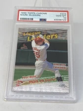 Mark McGwire 1999 Topps Chrome League Leaders 70th HR BGS 9.5 Gem Mint  POP 37