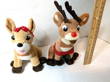 Vintage Stuffins Rudolph Rankin Bass Clarice Rudolph Reindeer 90s Bean filled