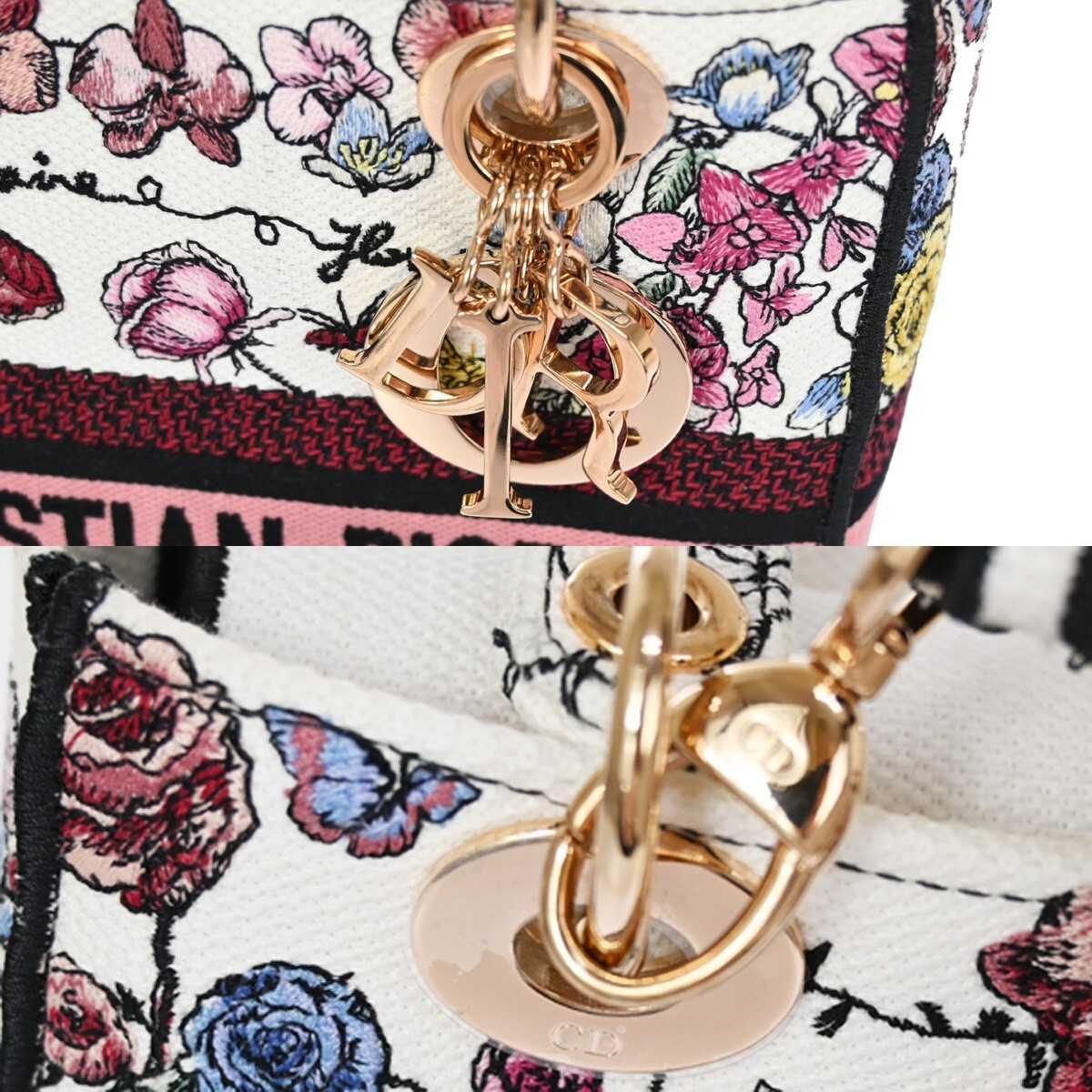 Dior Lady D-LITE 刺繍 ミニトートバッグ 2WAY 楽天市場】【中古】 クリスチャンディオール CHRISTIAN DIOR