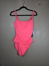 La Blanca Women's One Piece Swimsuit, Hot Coral, 12