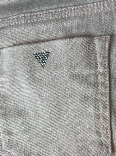 Guess Shorts Big Girls Size 14 Light Pink Denim Shorts Stretch Frayed Edge New - Picture 10 of 12