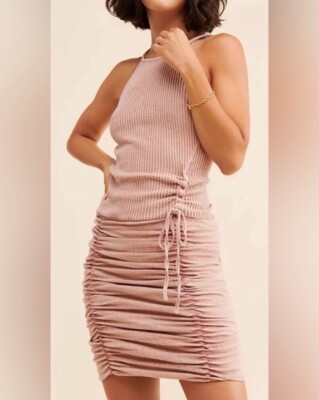 thermal bodycon dress Thermal Print Long Sleeve Bodycon Mini Dress