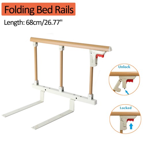Bed Rails for Elderly Adults, Folding Bed Side Assist Rail, Safety Bed Guard - Picture 4 of 11