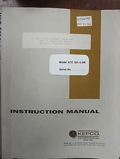 Kepco Power Supplies Model ATE 325-0.8M Instruction Manual 