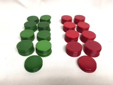 170 Original Vintage Bakelite Poker 1    Game Chips 85 Cherry Red, 85 Green Old
