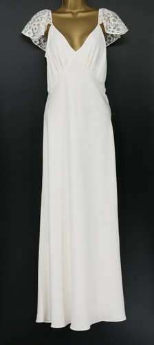 RIXO ESME SILK FLORAL LACE WEDDING DRESS WOMENS UK12 IVORY RRP£820 BR